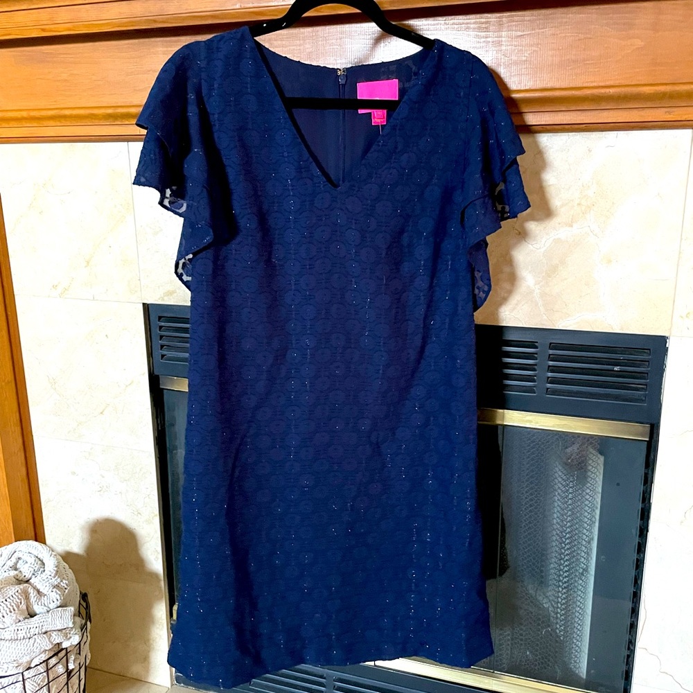 Navy NWT Lilly Pulitzer Silk Dress